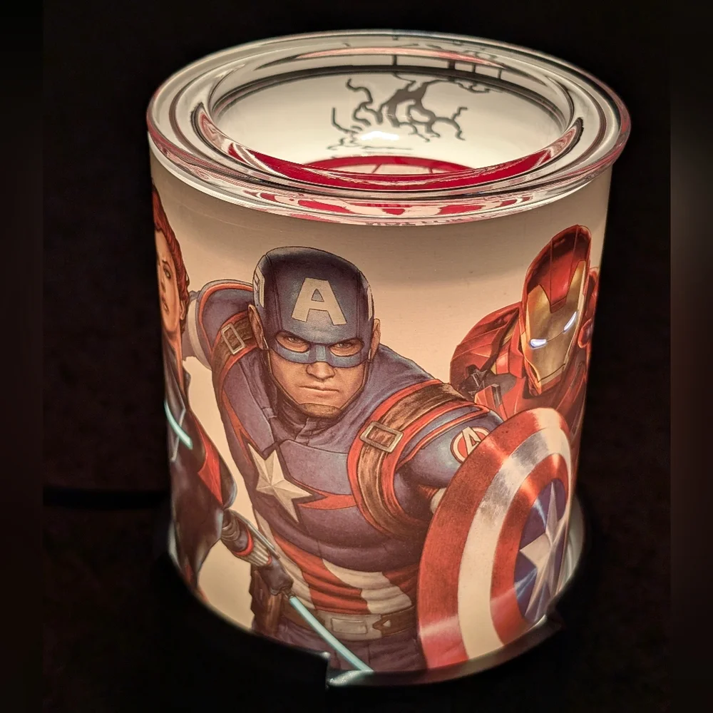 NIB Scentsy Marvel Captain America Avengers Electric Candle Warmer Iron Man